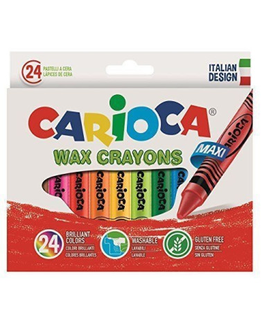 Κηρομπογιές Carioca 24τεμ Wax Crayons