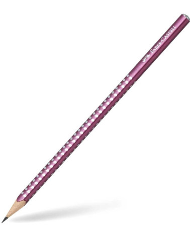 Μολύβι Faber Castell Grip Sparkle B Μπορντώ