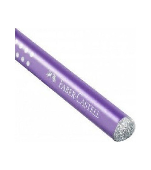 Μολύβι Faber Castell Grip Sparkle B Λιλά