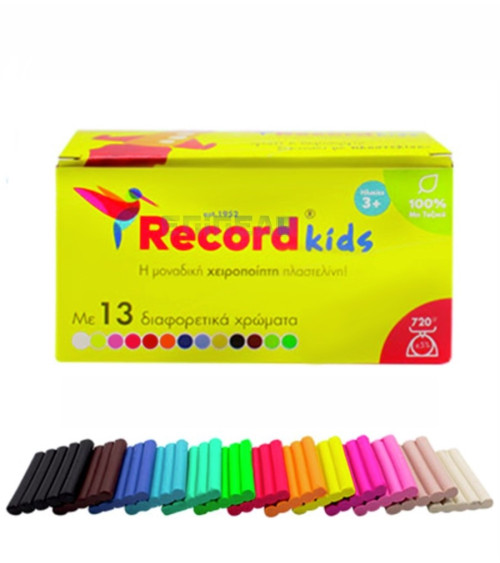 Πλαστελίνη Record Kids 13Χρ 720gr