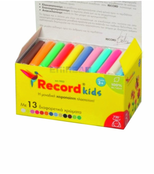 Πλαστελίνη Record Kids 13Χρ 720gr