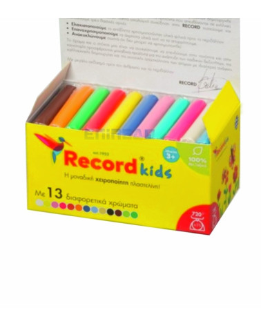 Πλαστελίνη Record Kids 13Χρ 720gr