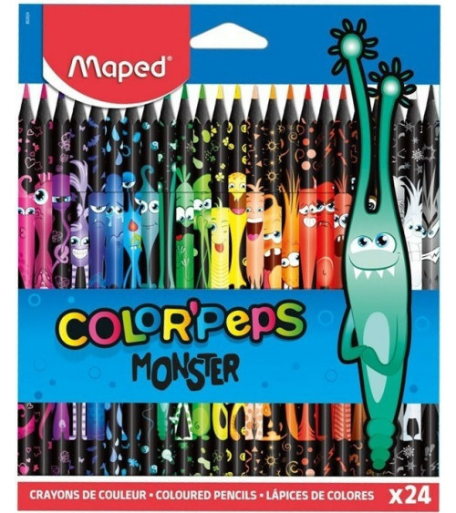 Ξυλομπογιές Maped 24χρ Color Peps Monster