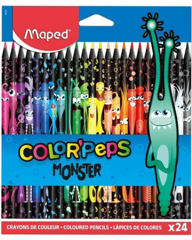 Ξυλομπογιές Maped 24χρ Color Peps Monster