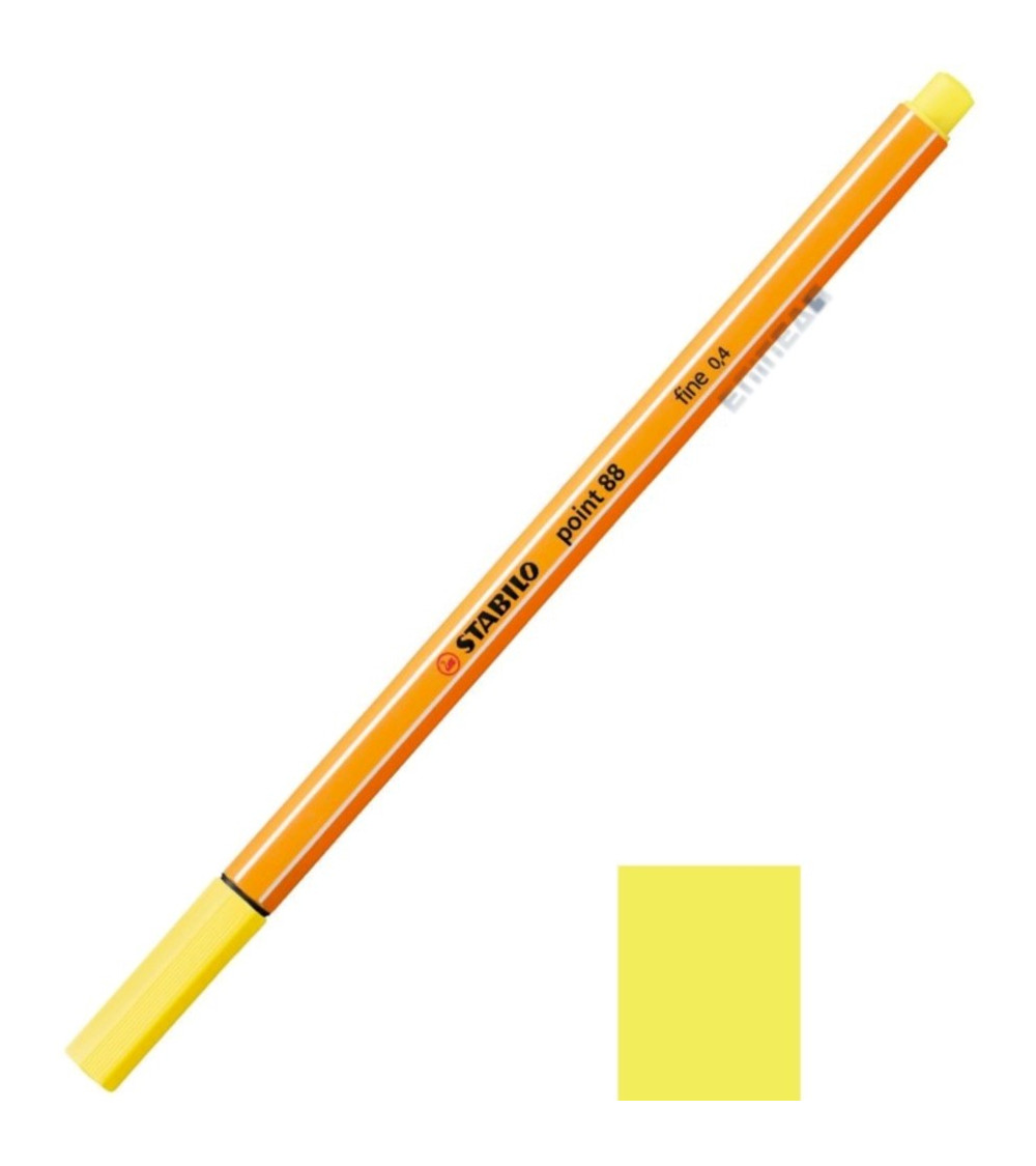 Μαρκαδοράκι 88/24 Stabilo Point 0.4 Lemon Yellow