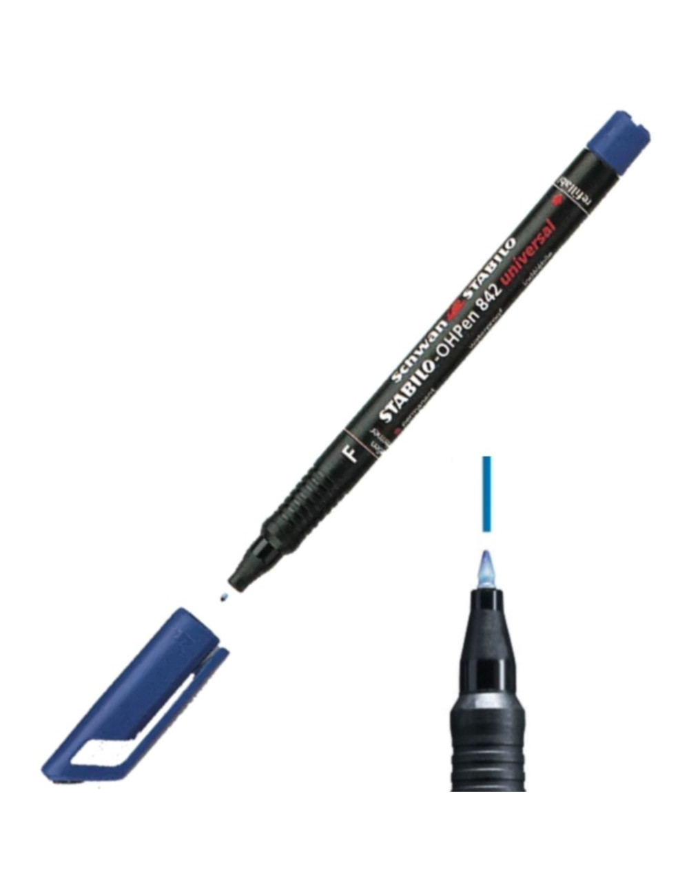 Μαρκαδόρος Stabilo 842/41 F 0.7 OHP Universal Μπλε Ανεξίτηλος