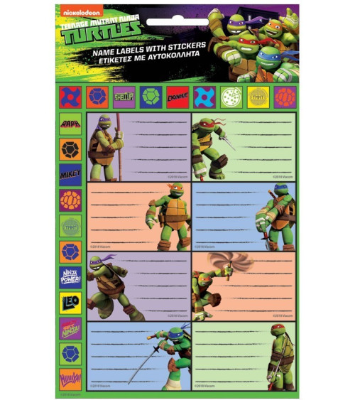 Ετικέτες Turtles GIM 774-02549 2τμχ