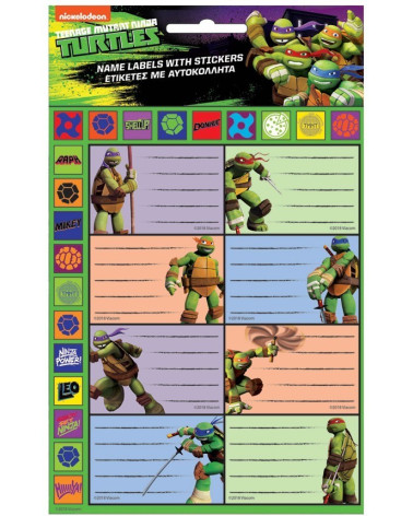 Ετικέτες Turtles GIM 774-02549 2τμχ