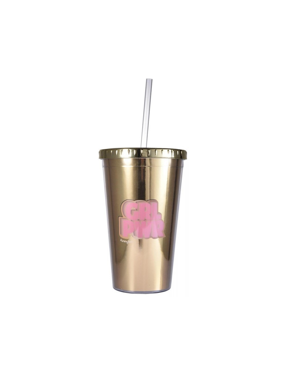 Ποτήρι 500ml με Καλαμάκι FunkyFish Girl Pwr