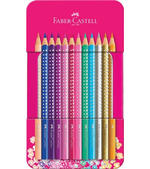 Ξυλομπογιές Faber Castell 12χρ Grip Μεταλλική Κασετίνα