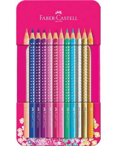 Ξυλομπογιές Faber Castell 12χρ Grip Μεταλλική Κασετίνα