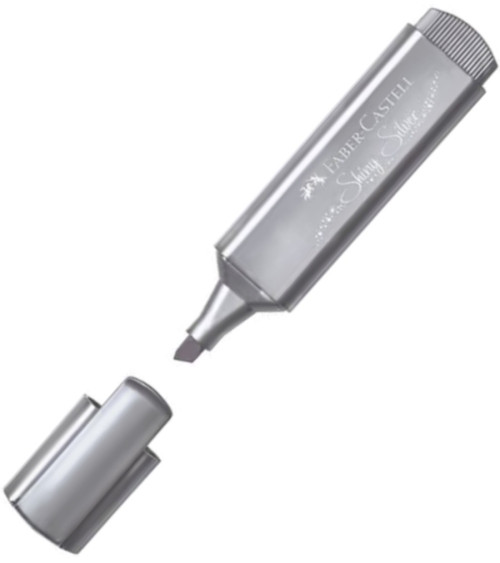 Μαρκαδόρος 46 Faber Castell Υπογράμμισης Metallic Silver