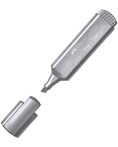 Μαρκαδόρος 46 Faber Castell Υπογράμμισης Metallic Silver