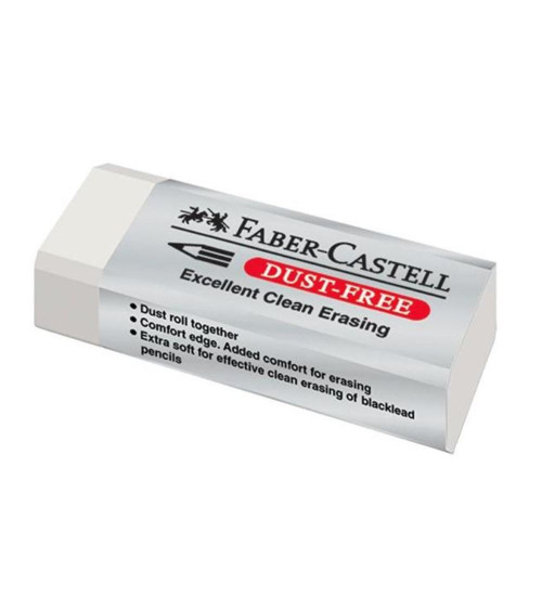 Γόμα Faber Castell Dust Free Λευκή Μεγάλη