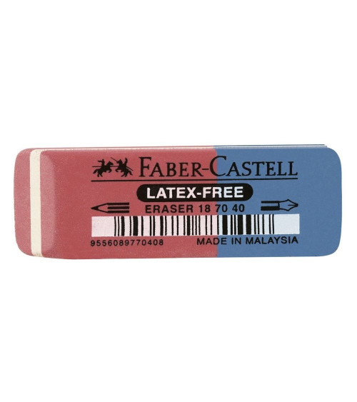 Γόμα Faber Castell Κόκκινη/Μπλε