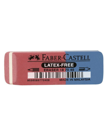 Γόμα Faber Castell Κόκκινη/Μπλε