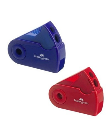 Ξύστρα Faber Castell Sleeve διπλή Blue-Red