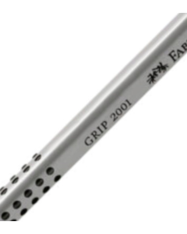 Μολύβι Faber Castell Grip 2001 με γόμα 2B Grey