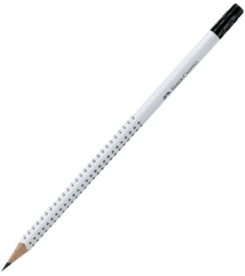 Μολύβι Faber Castell Grip 2001 με Γόμα HB Λευκό