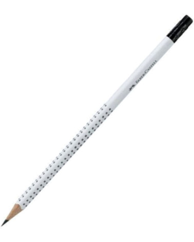 Μολύβι Faber Castell Grip 2001 με Γόμα HB Λευκό