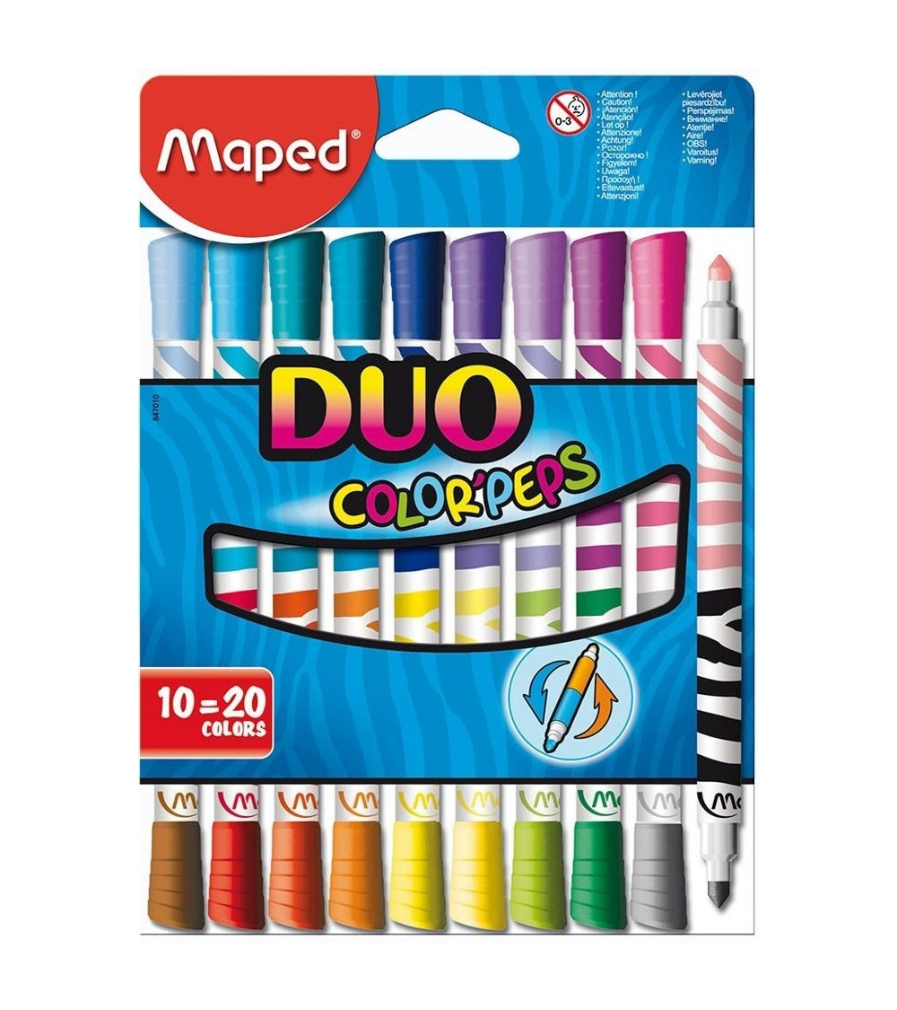 Μαρκαδόροι Maped 20χρ Color Peps Duo