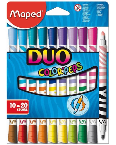 Μαρκαδόροι Maped 20χρ Color Peps Duo