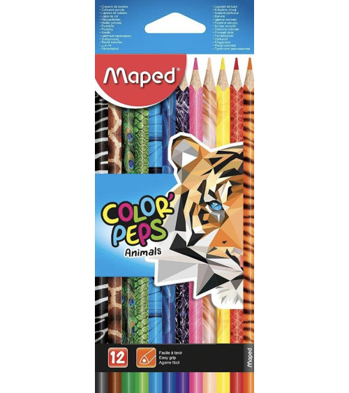 Ξυλομπογιές Maped 12χρ ΑΓΡΙΑ ΖΩΑ