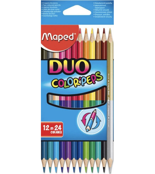 Ξυλομπογιές Maped 24χρ Color Peps DUO