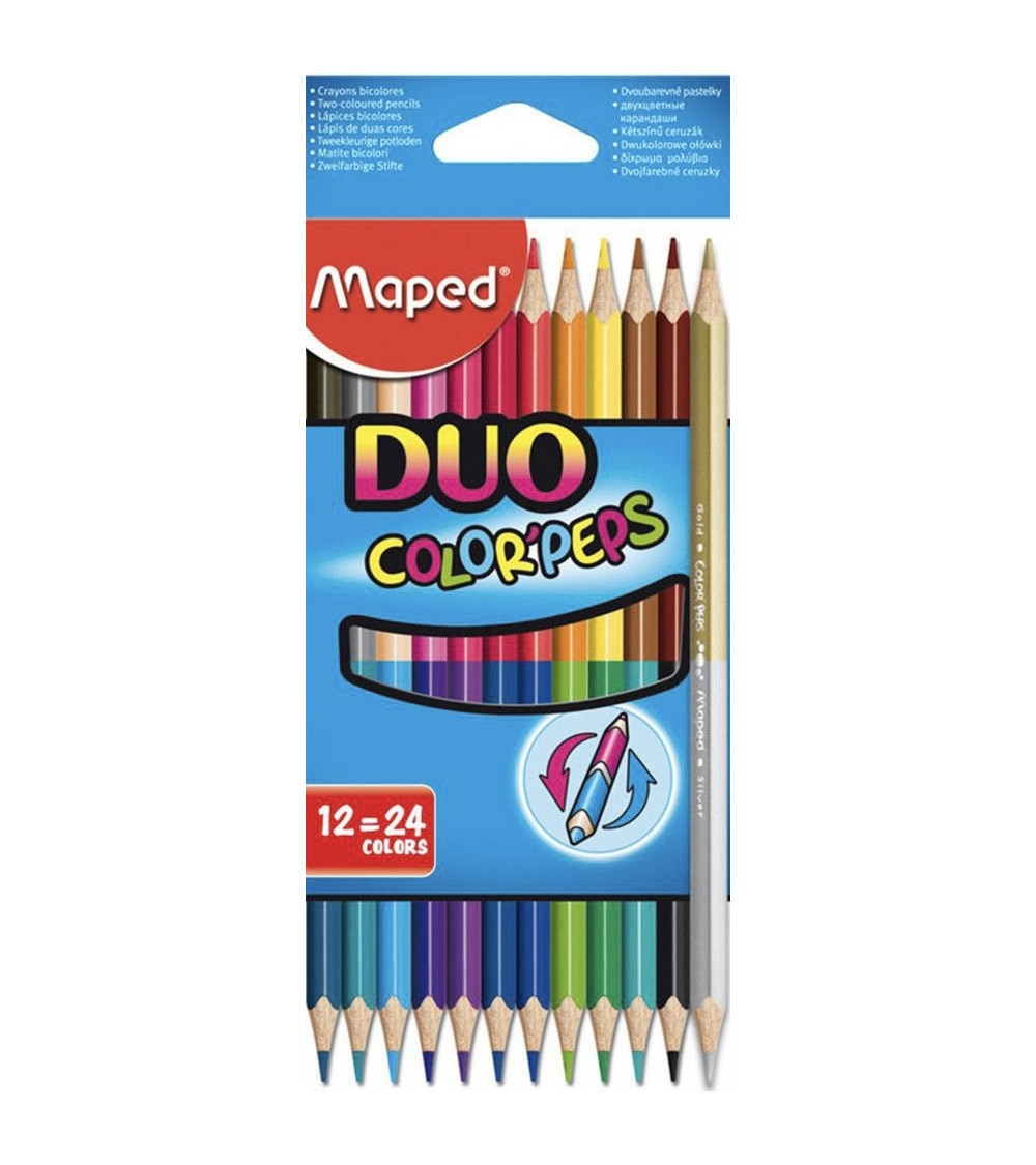 Ξυλομπογιές Maped 24χρ Color Peps DUO