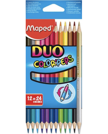 Ξυλομπογιές Maped 24χρ Color Peps DUO