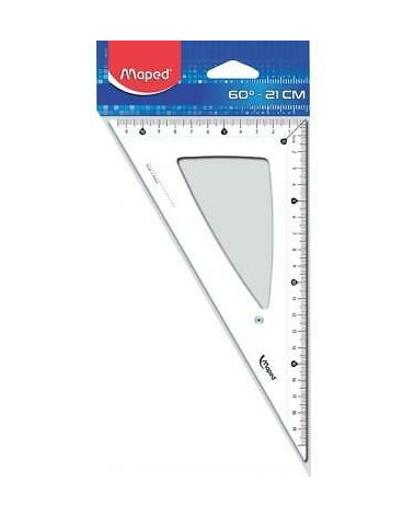 Τρίγωνο Maped 45° 21cm Cristal