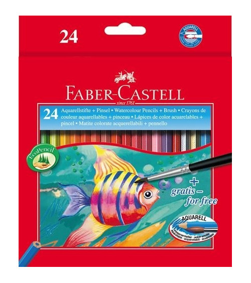 Ξυλομπογιές Ακουαρέλας Faber Castell 24χρ