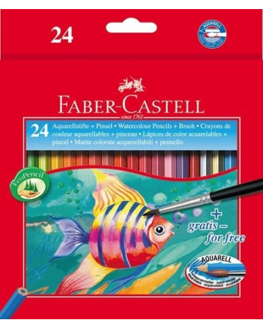 Ξυλομπογιές Ακουαρέλας Faber Castell 24χρ