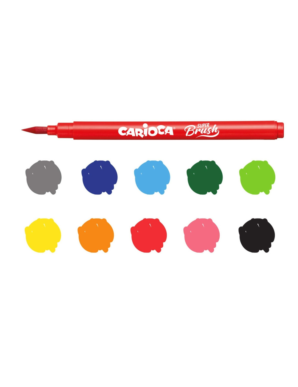 Μαρκαδόροι Carioca 10χρ Πινέλο Brush