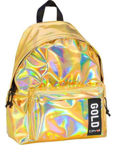 Σακίδιο πλάτης LYCsac City The Drop Trendy Mirror Gold