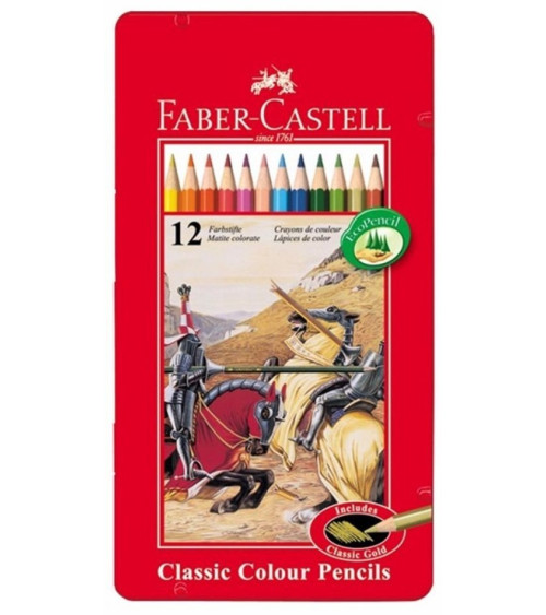 Ξυλομπογιές Faber Castell 12χρ Μεταλλική Κασετίνα