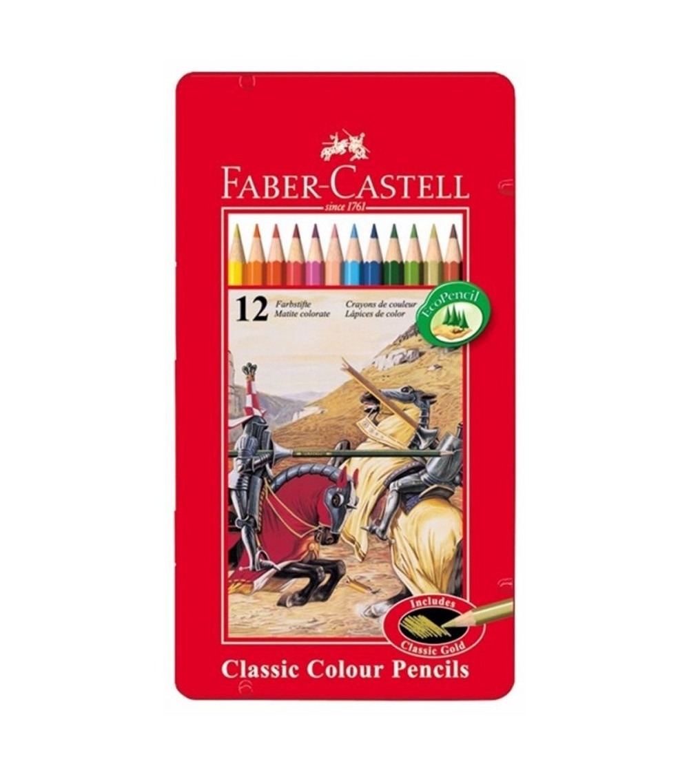 Ξυλομπογιές Faber Castell 12χρ Μεταλλική Κασετίνα