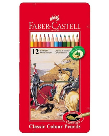 Ξυλομπογιές Faber Castell 12χρ Μεταλλική Κασετίνα