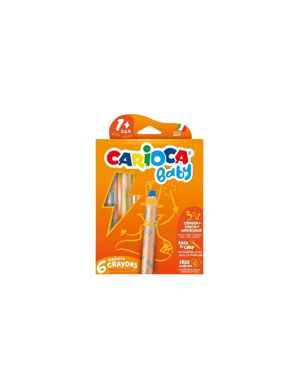 Ξυλομπογιές Carioca 6χρ Baby