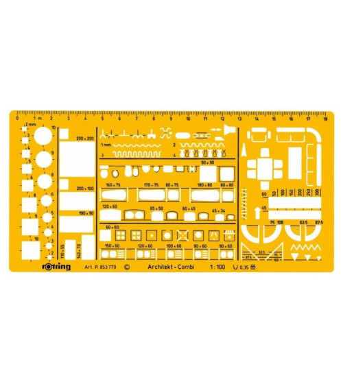Στένσιλ Αρχιτεκτονικό 1:100 Rotring ΜΙΚΤΟ
