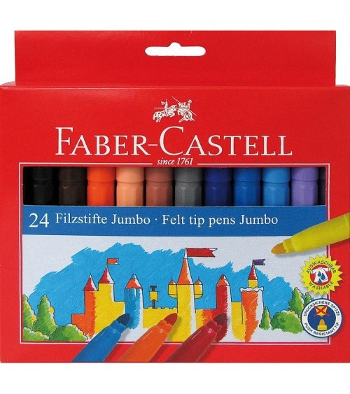 Μαρκαδόροι Faber Castell 24χρ Jumbo