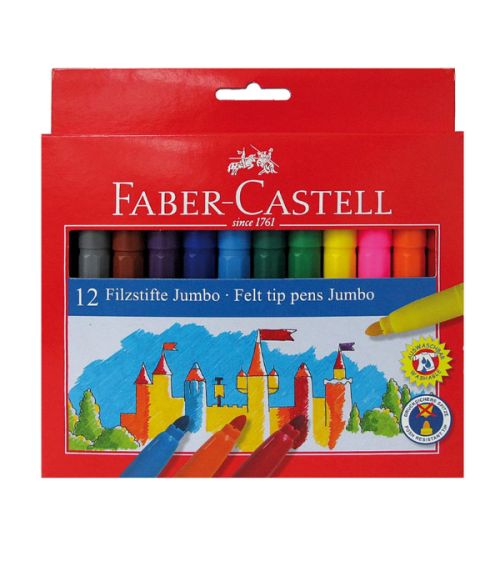 Μαρκαδόροι Faber Castell 12χρ Jumbo