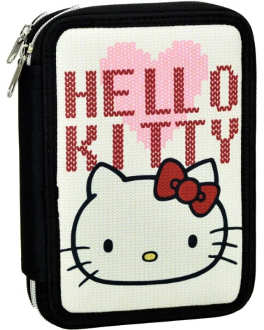 Κασετίνα Διπλή Γεμάτη Gim Hello Kitty Croche