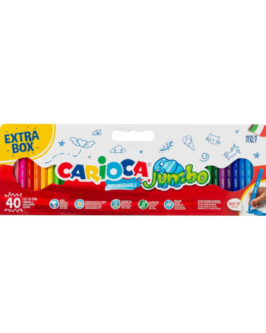 Μαρκαδόροι Carioca 40χρ Jumbo Superwashable