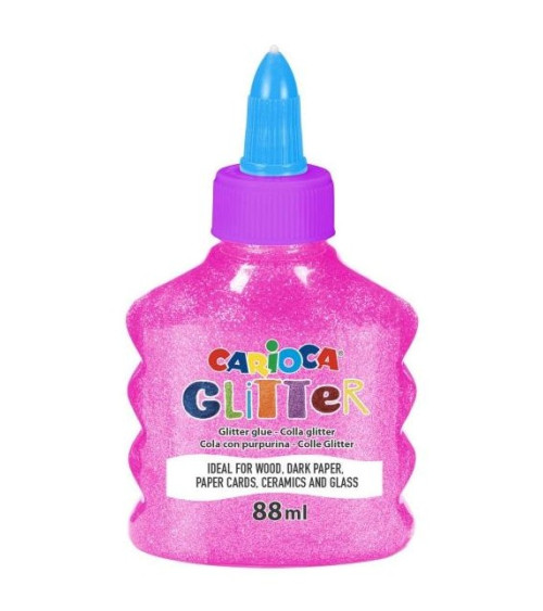 Κόλλα Glitter Carioca 88ml Neon Ροζ