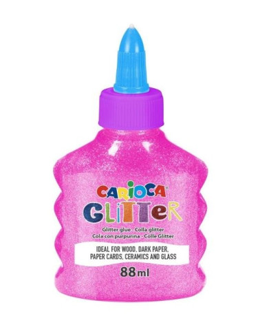 Κόλλα Glitter Carioca 88ml Neon Ροζ