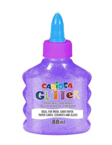 Κόλλα Glitter Carioca 88ml Neon Μωβ