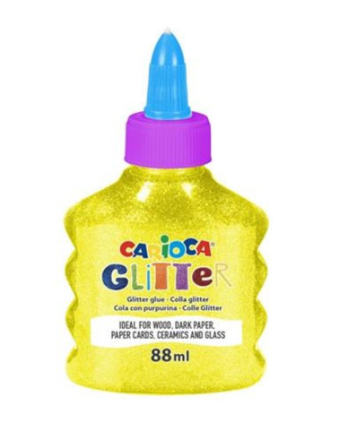 Κόλλα Glitter Carioca 88ml Neon Κίτρινο