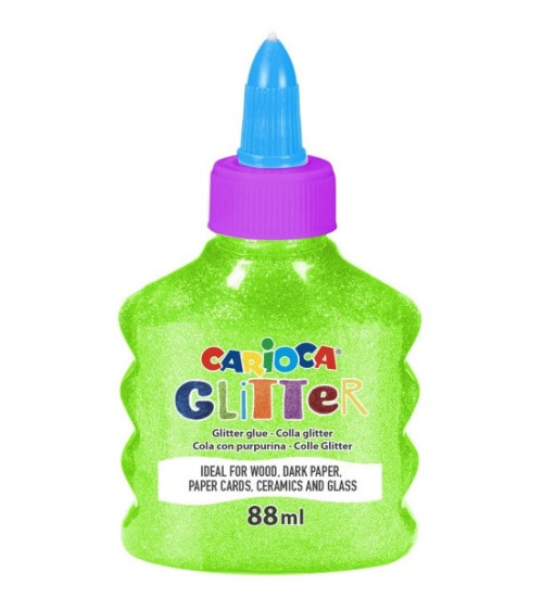 Κόλλα Glitter Carioca 88ml Neon Πράσινο