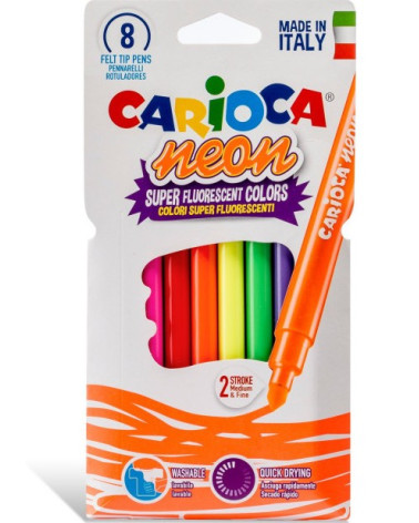 Μαρκαδόροι Carioca 8χρ Neon